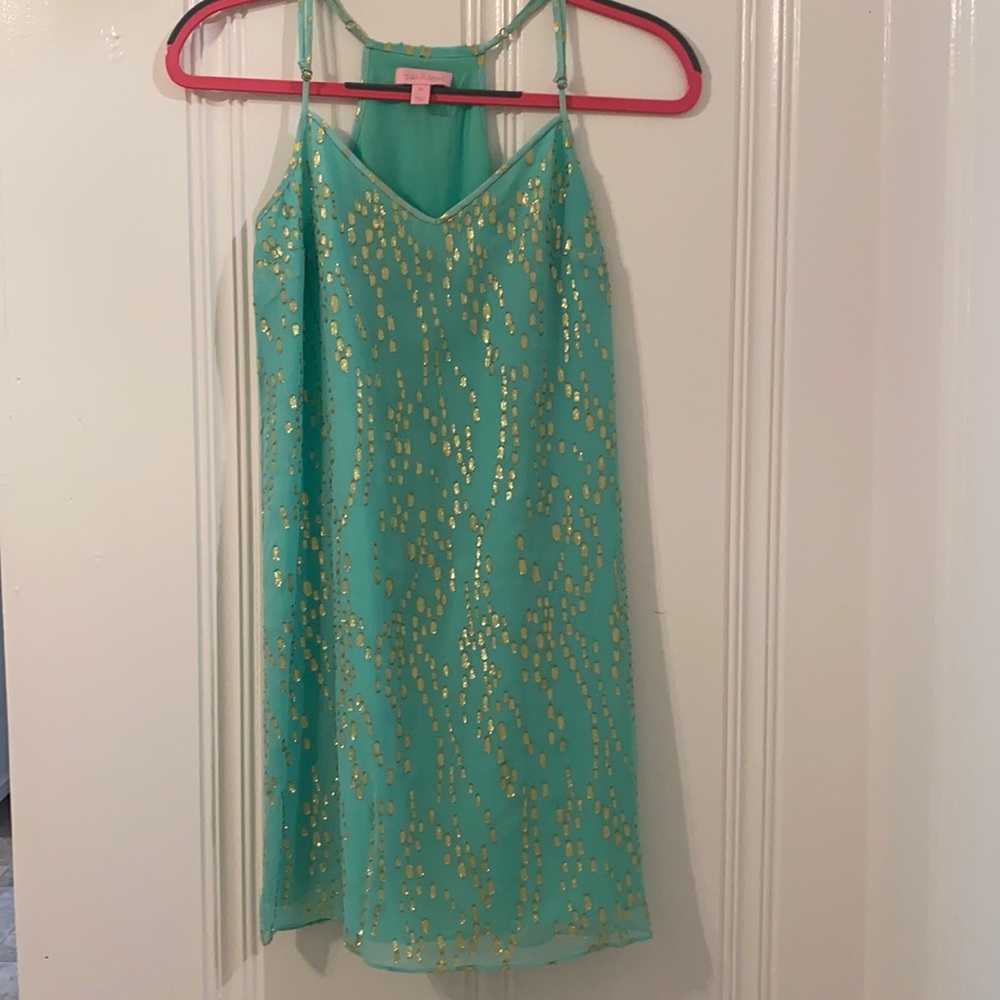 Green and gold Lily Pulitzer dress